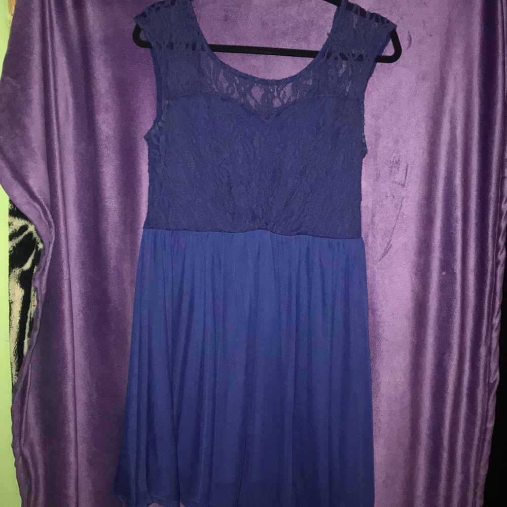 Royal blue lace dress